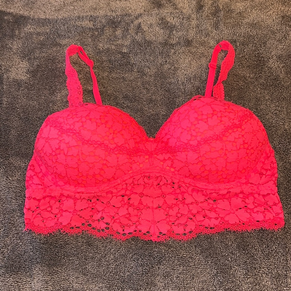 Victorias Secret PINK Push Up No Wire Lace Bralette